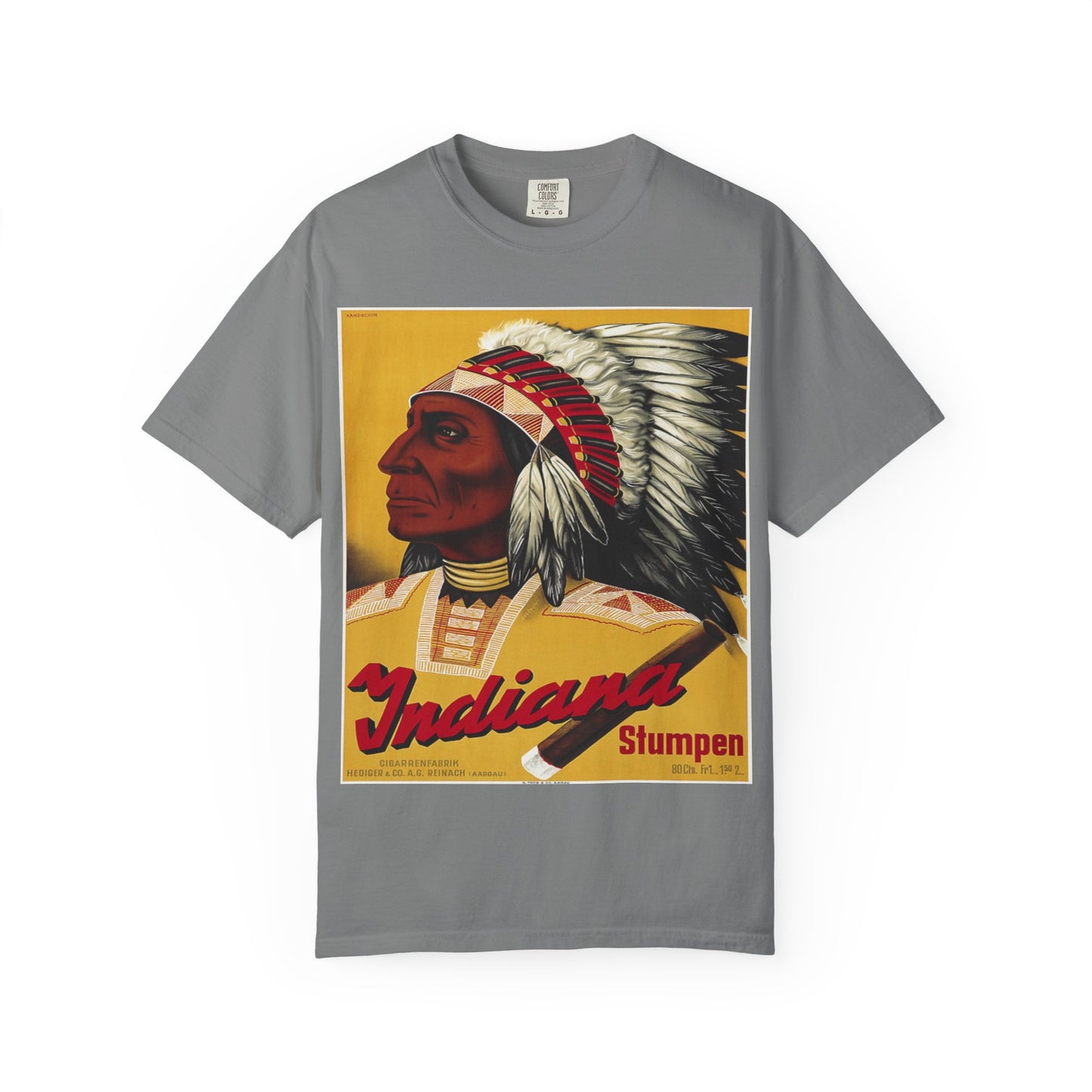 T-Shirt — Retro 'Indiana' Native Chief Vintage Poster Design