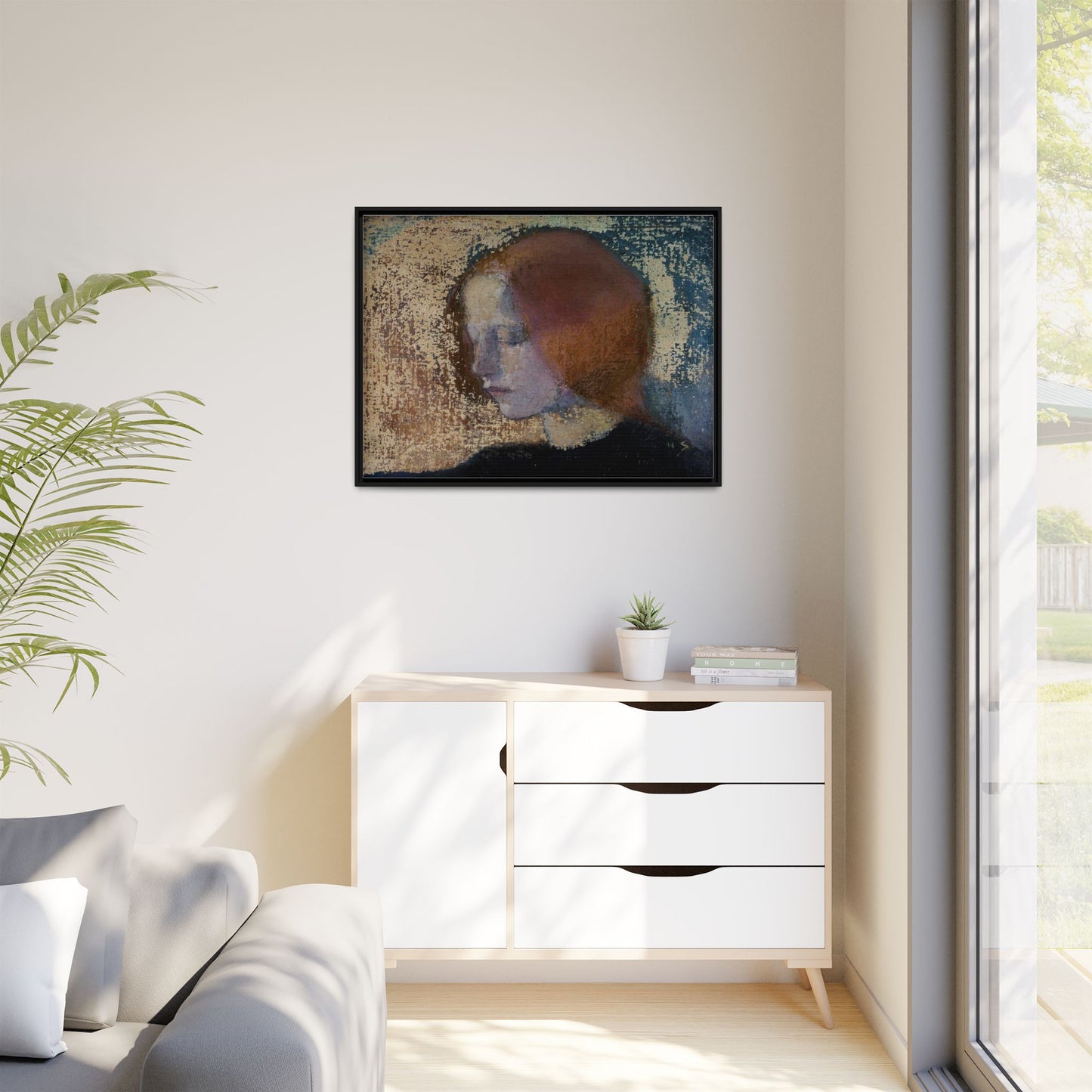 Fragment by Helena Schjerfbeck Framed Matte Canvas Art Print