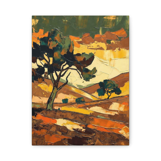 Abstract Autumn Landscape Canvas
