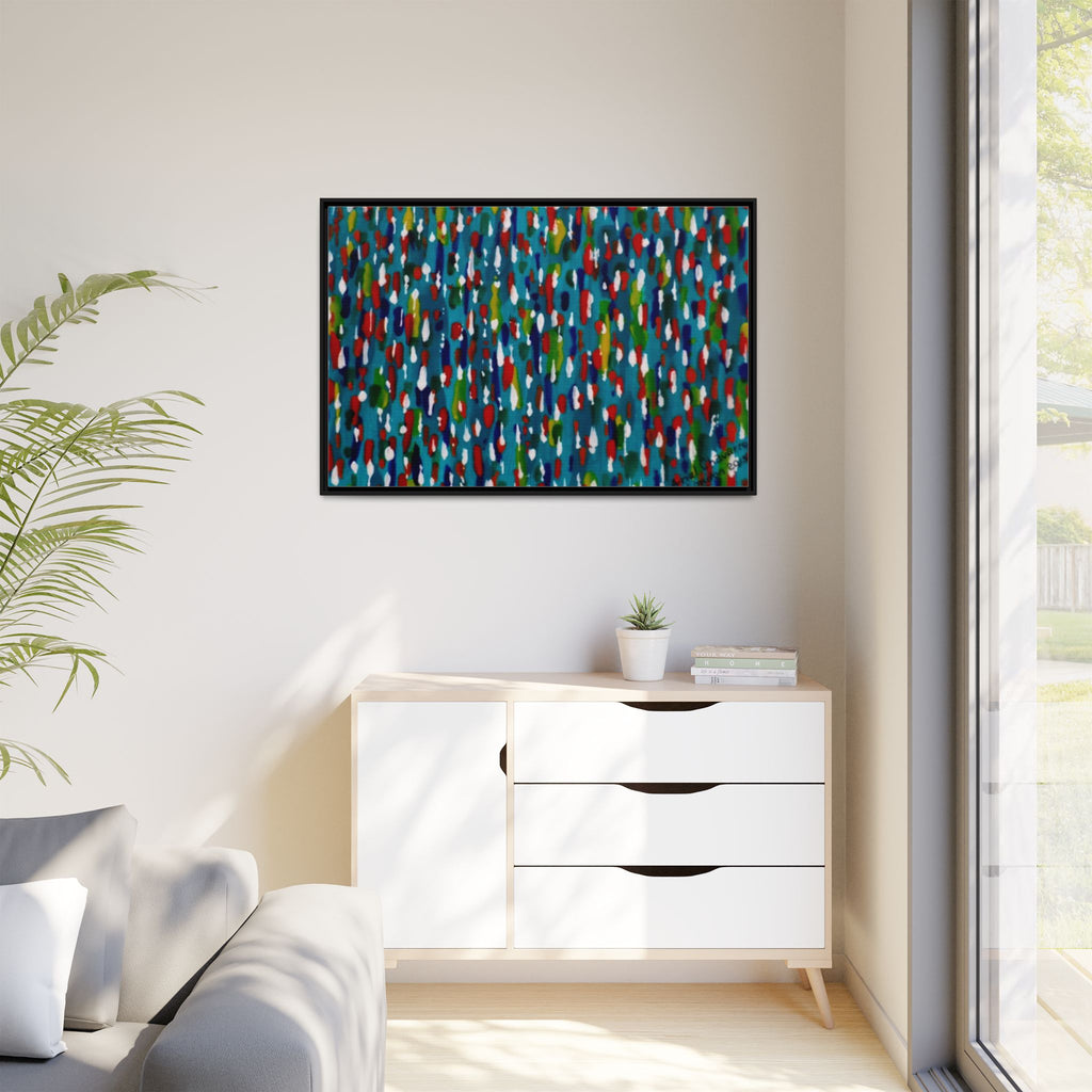 Colours Of The Soul Reflecting On Water by Ariel Chavarro Avila Matte Canvas Framed Art