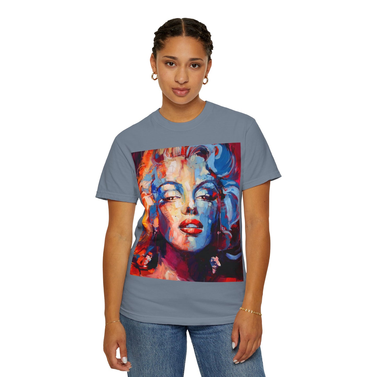 Artistic Pop Portrait T-Shirt — Colorful Marilyn-Inspired Graphic Tee