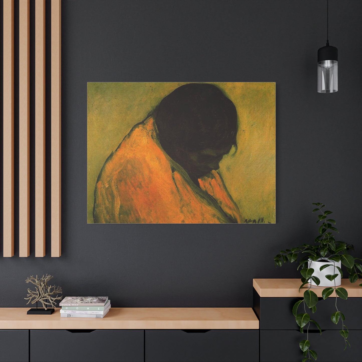 Amparo by Isidre Nonell Matte Stretched Canvas Wall Art Print