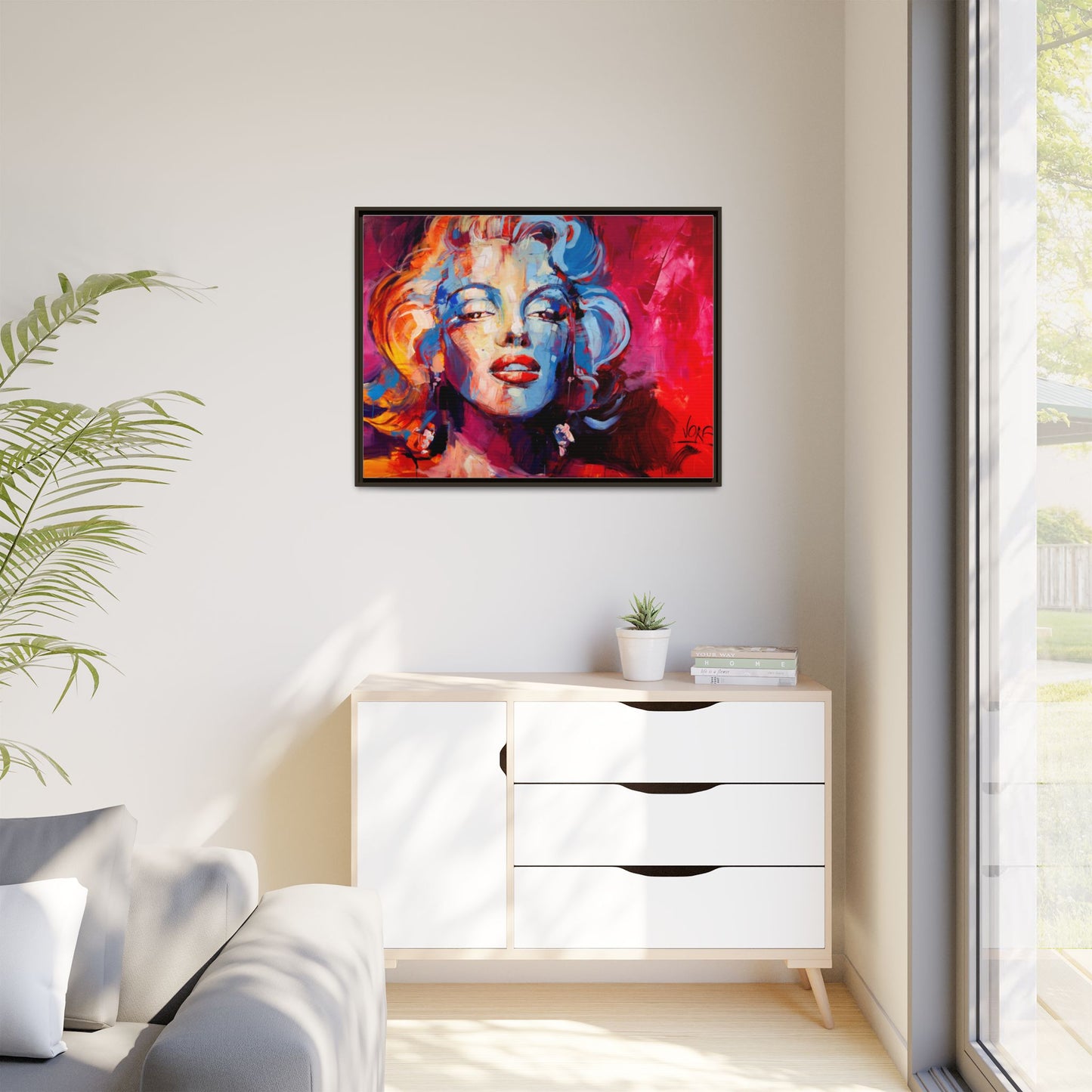 Marilyn Monroe attributed to Voke Matte Canvas Framed Wall Art