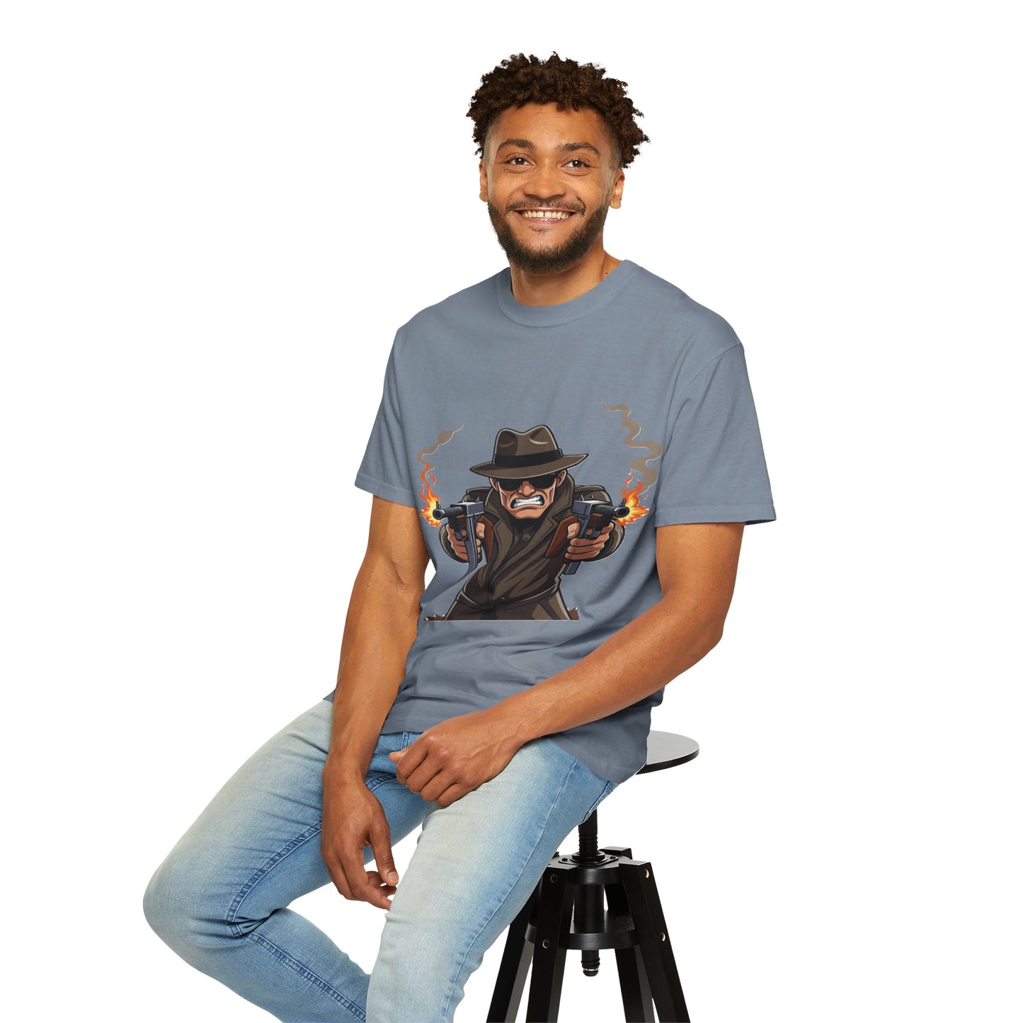 Vintage Gangster Shooter T-Shirt – Retro Mobster Graphic Tee