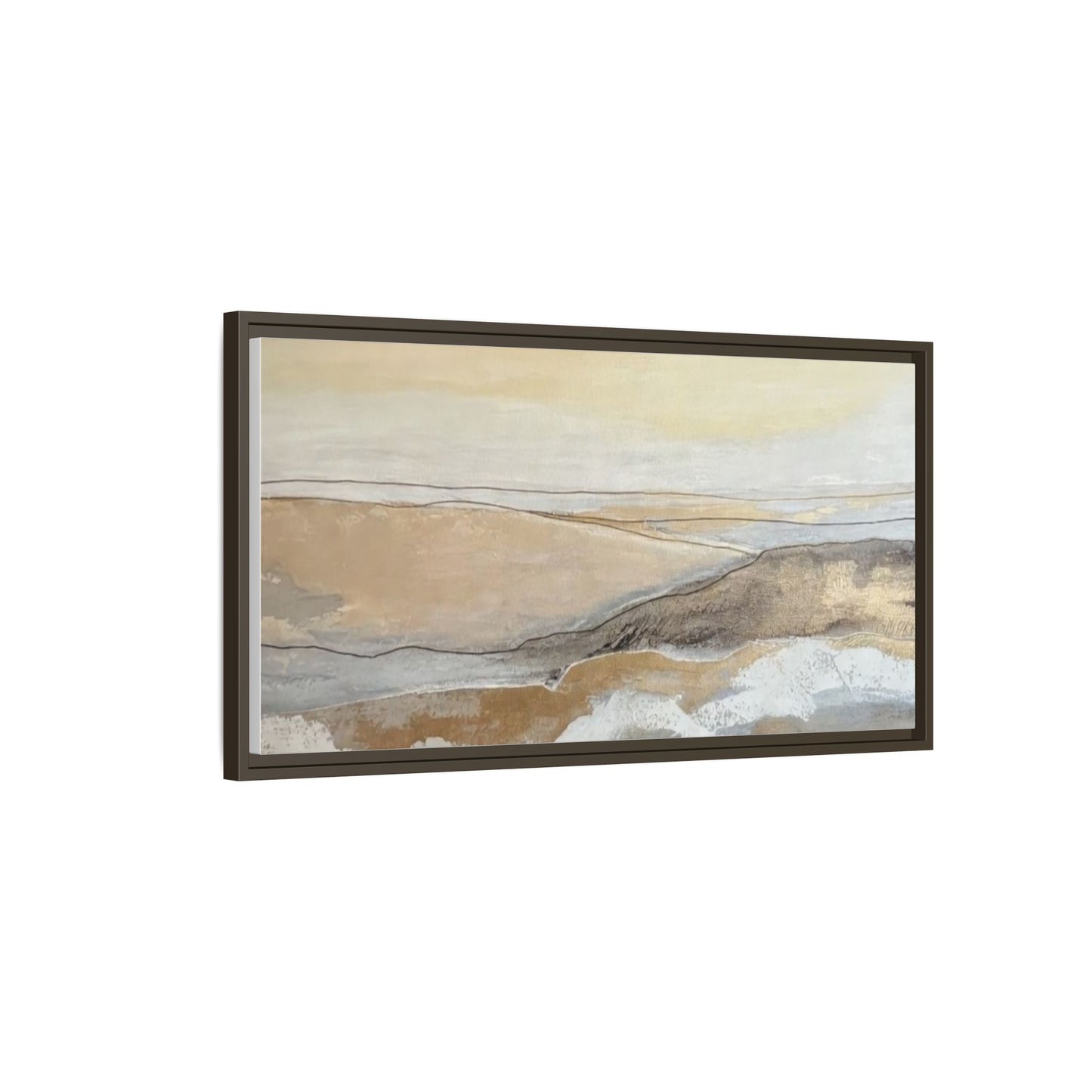 Framed Abstract Coastal Landscape Matte Canvas Wall Art