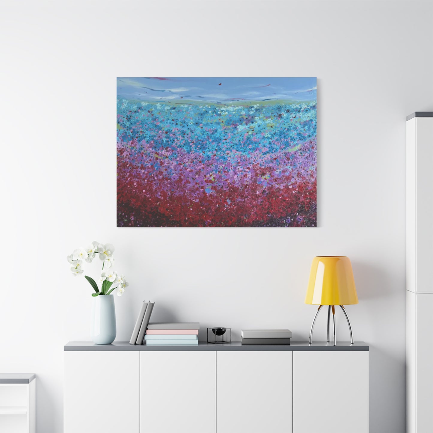 Bloom by Unknown Abstract Coastal Bloom Canvas Wall Art — Matte Stretched 1.25"
