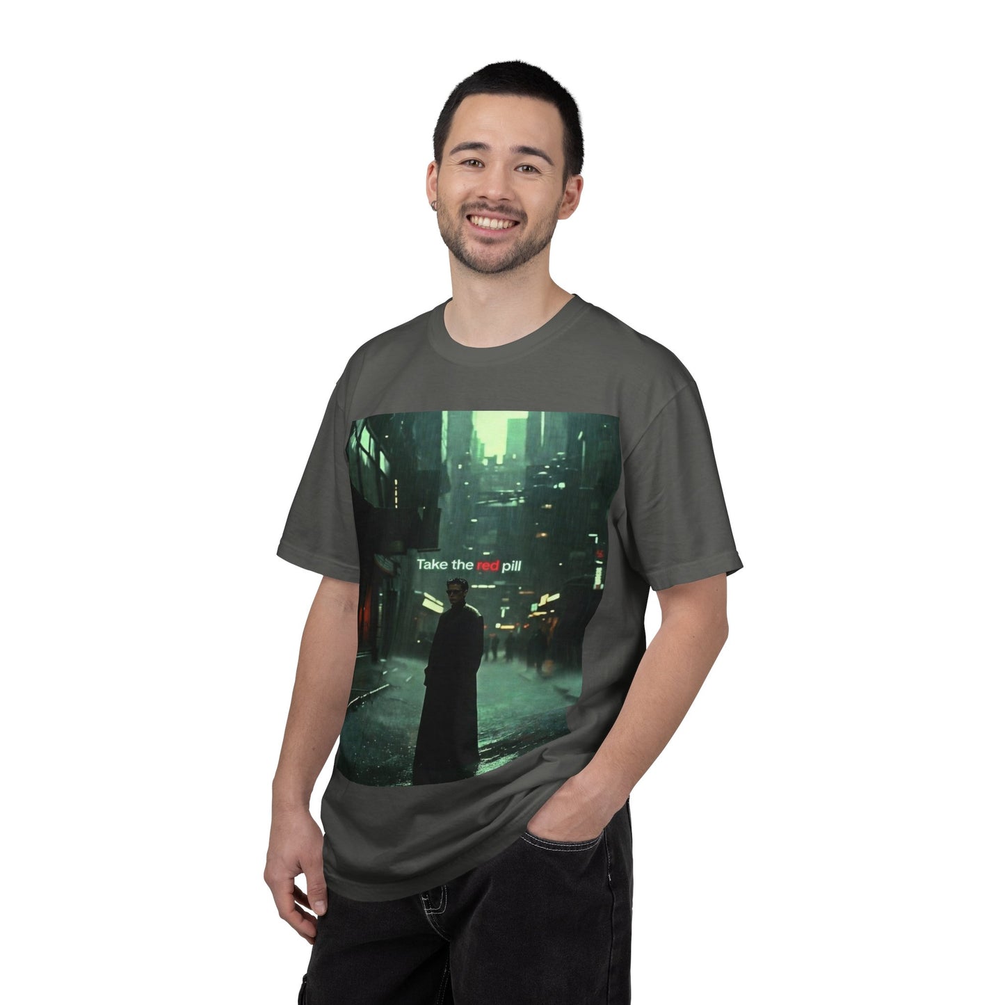 Take the Red Pill T-Shirt — Cyberpunk Noir Graphic Tee