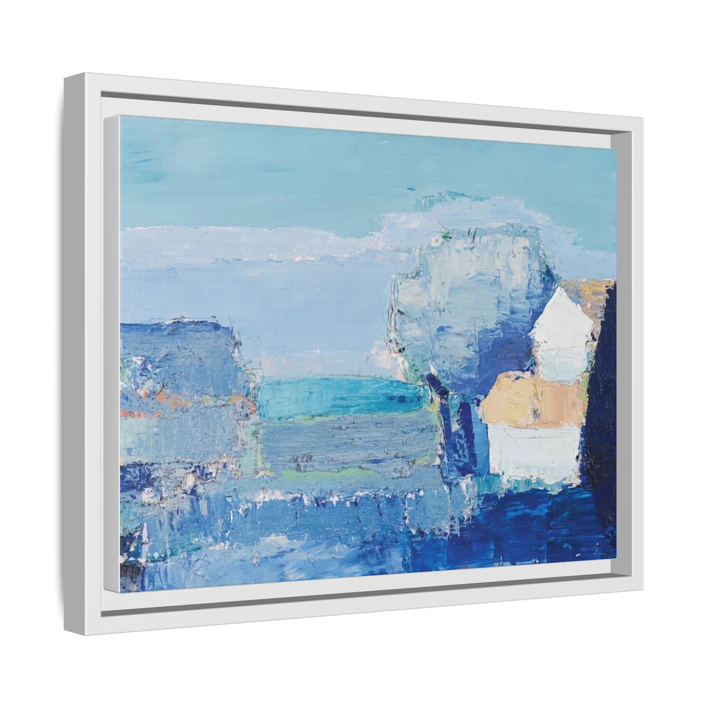 Paysage de Provence by Nicolas de Staël Framed Matte Canvas Seascape Wall Art Print