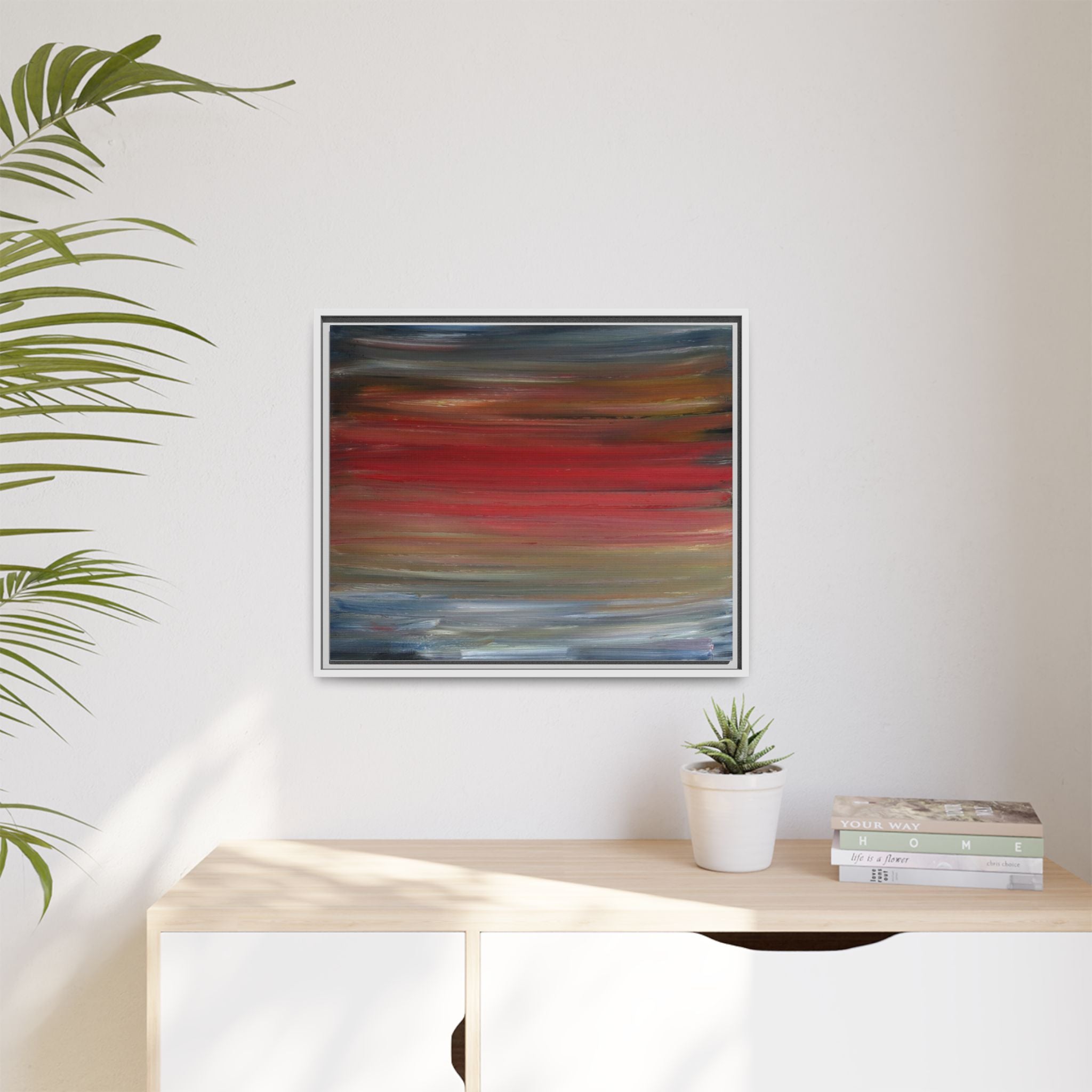 Misty morning by Norman Barrett Framed Matte Canvas Wall Art