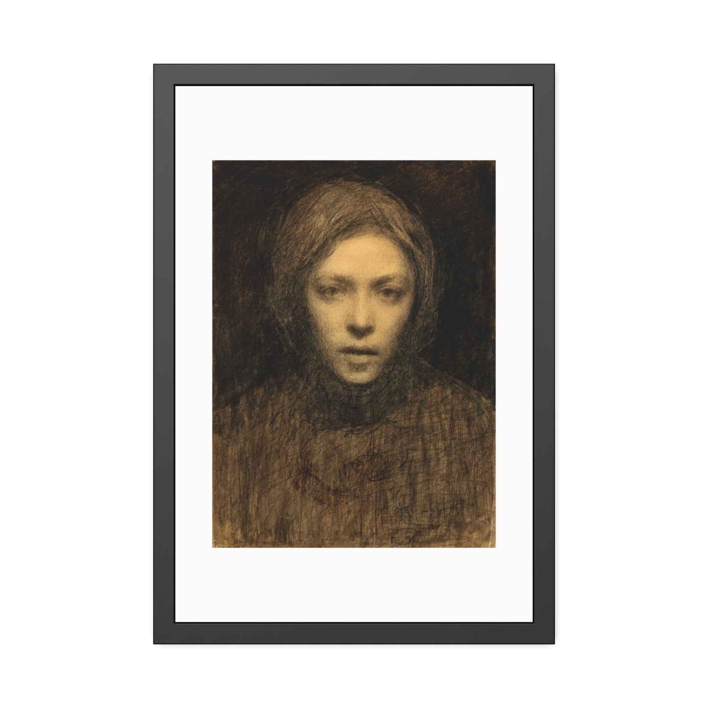 self-portrait by Ellen Thesleff Framed Art Wall Art Print