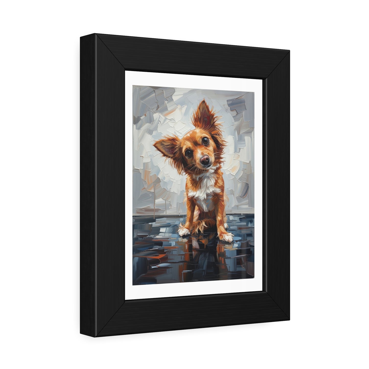 Dog Portrait Framed Poster — Cute Puppy Wall Art