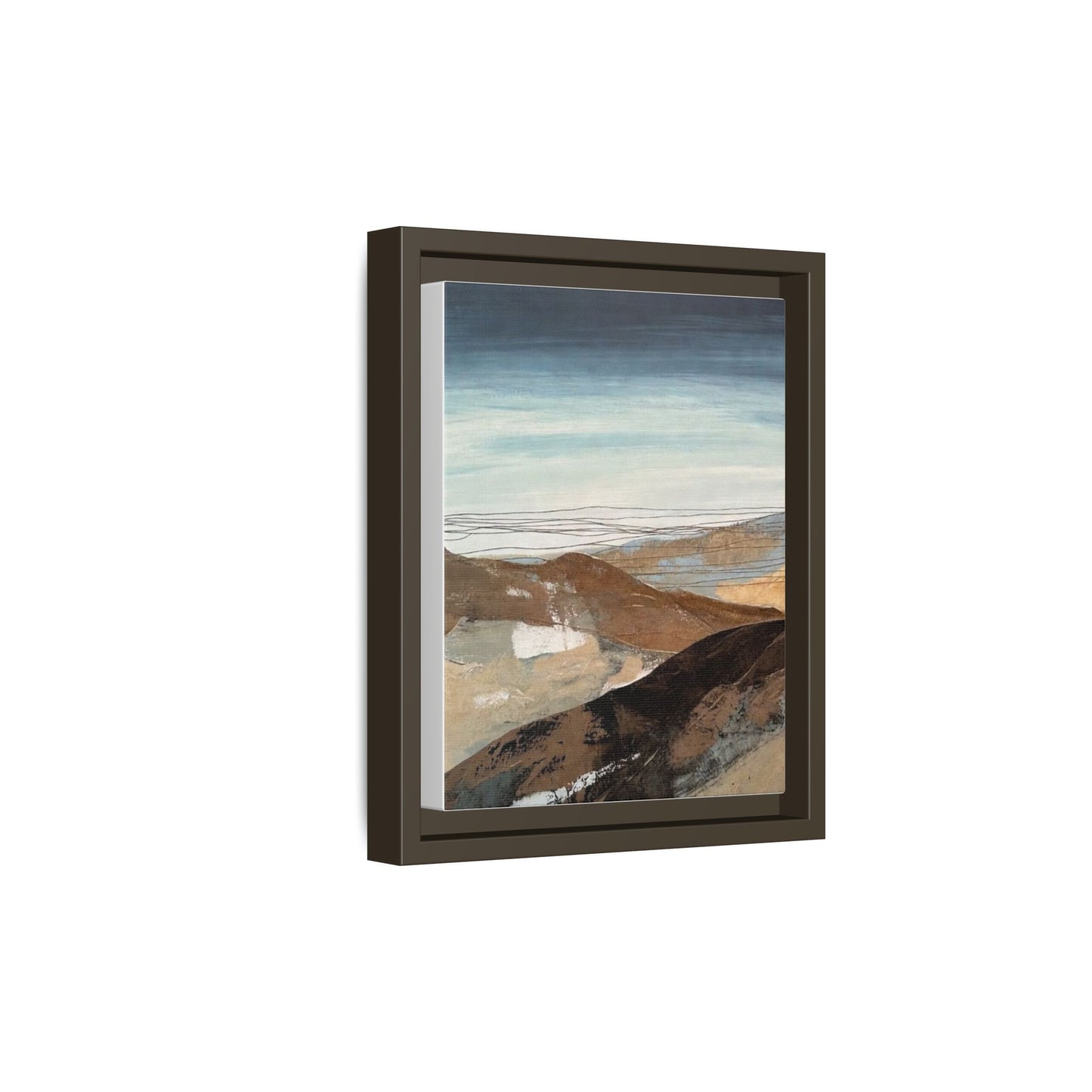 Framed Matte Canvas Art — Serene Abstract Landscape