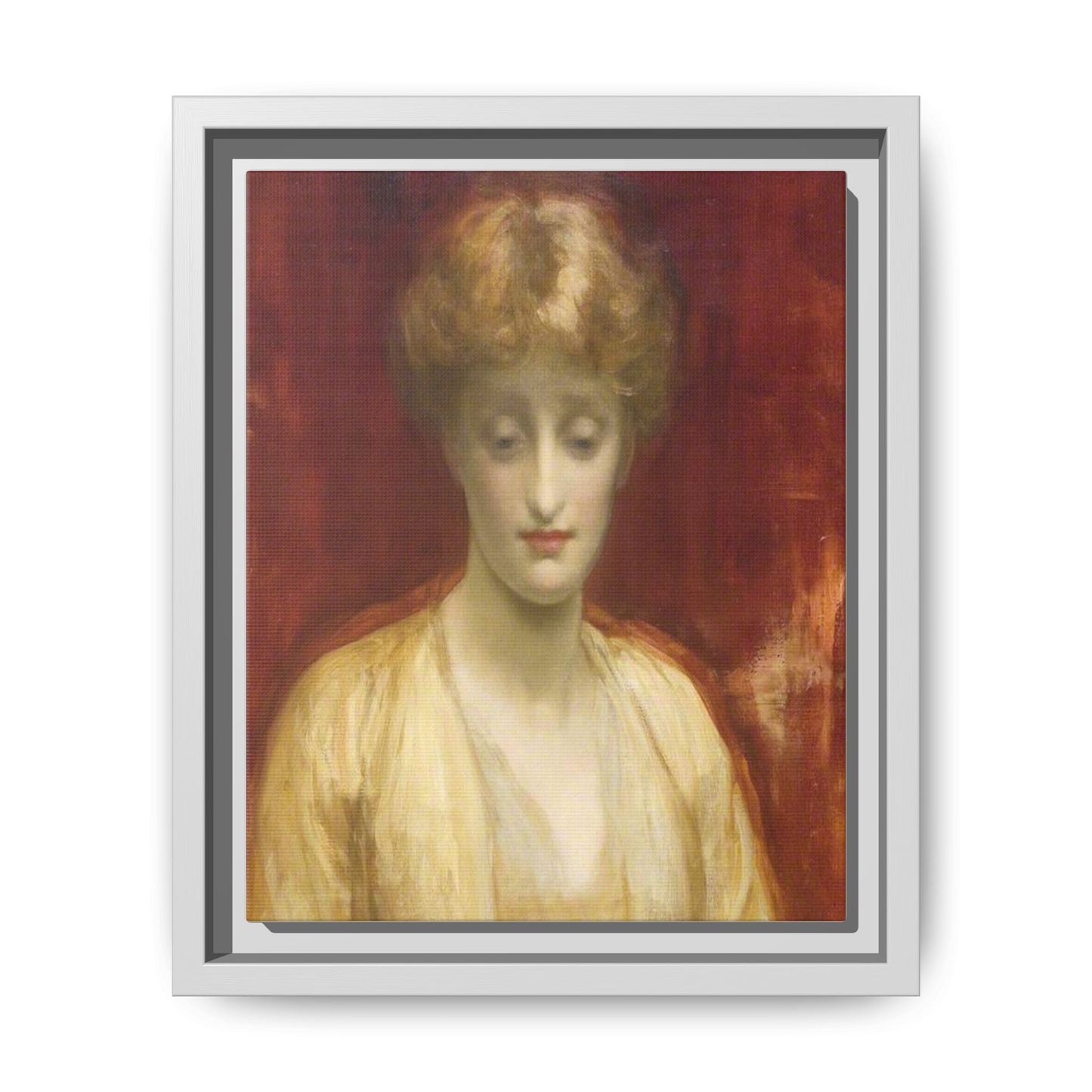 Mrs Williams by Lord Frederic Leighton Framed Matte Canvas Portrait Wall Art Print