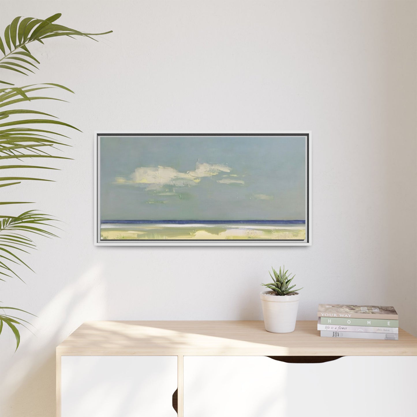 Coastal Calm Matte Canvas Framed Wall Art