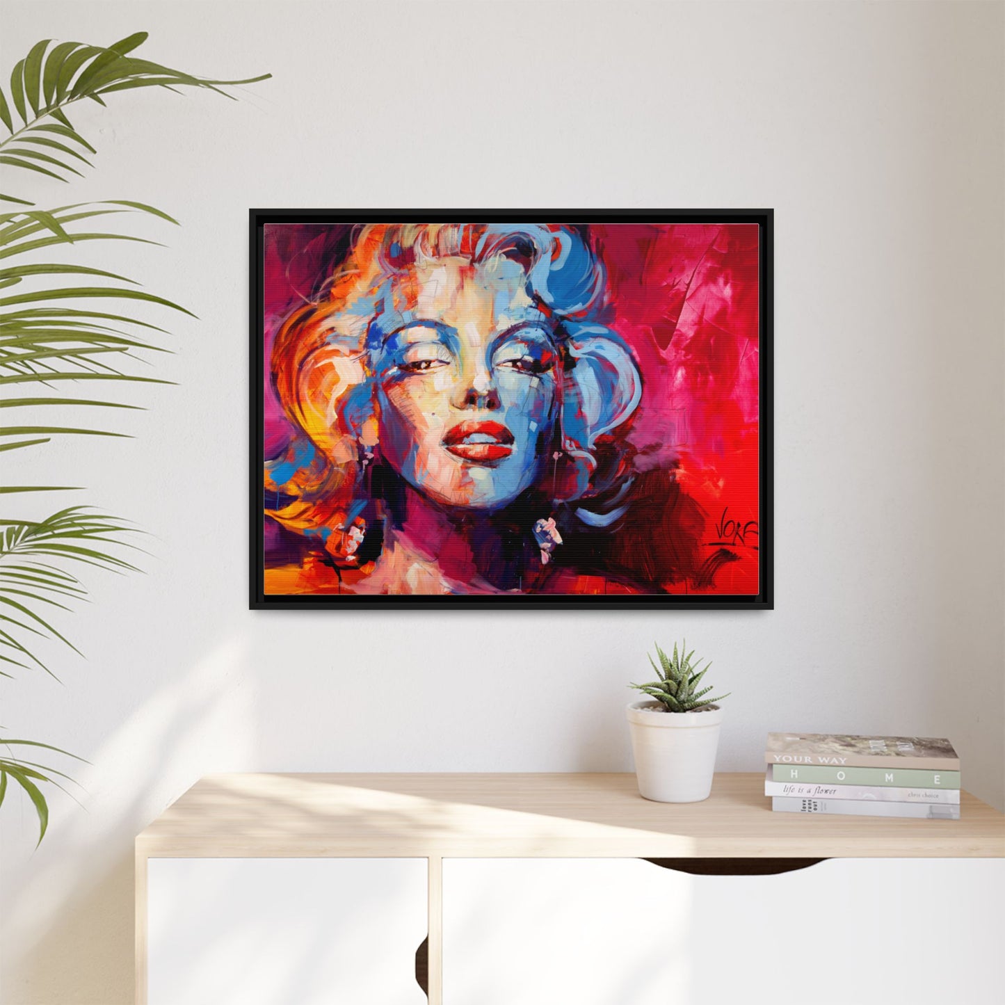 Marilyn Monroe attributed to Voke Matte Canvas Framed Wall Art