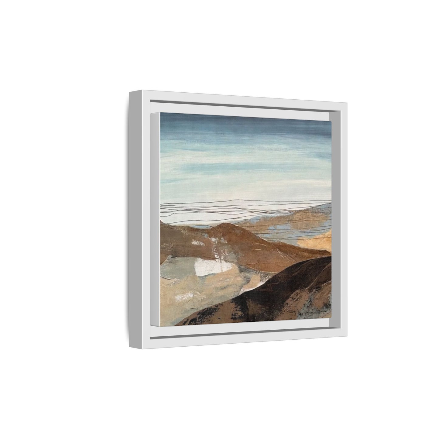 Framed Matte Canvas Art — Serene Abstract Landscape