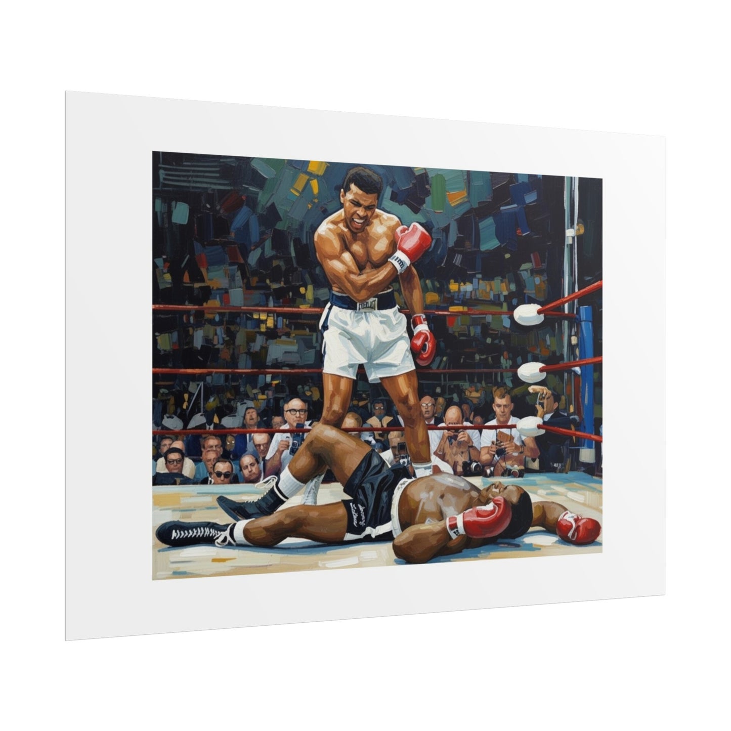 Muhammad Ali Knockout Boxing Poster — Rolled Sports Art Print