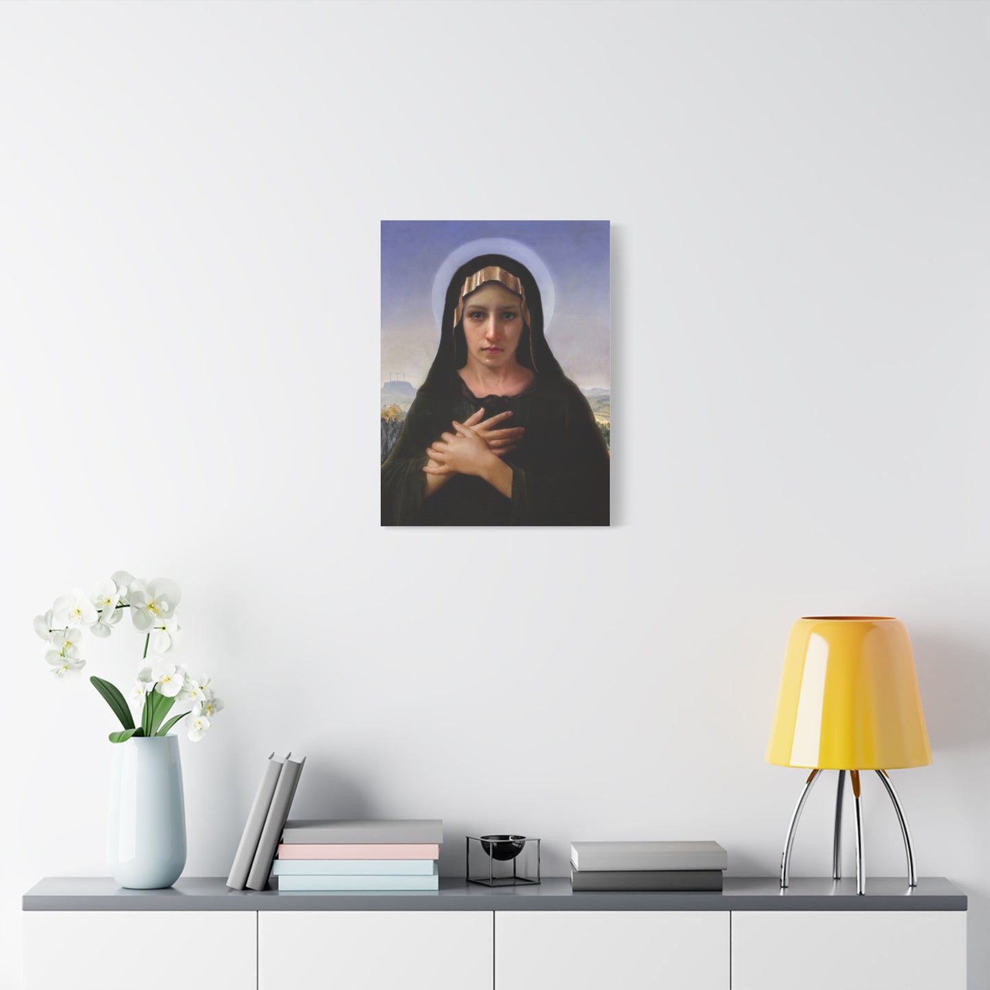 Virgo Solitudinis by William Adolphe Bouguereau Matte Canvas Print Wall Art
