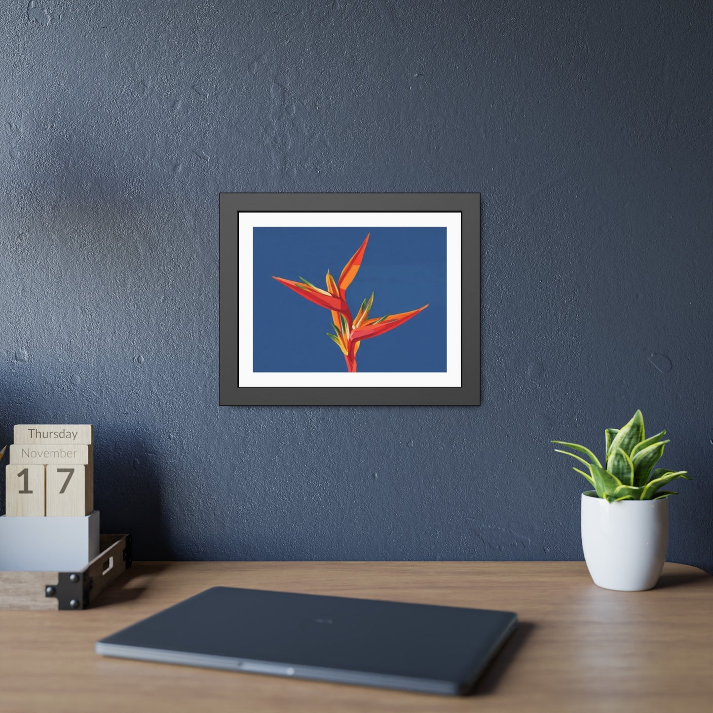 Bird of Paradise Framed Art Print — Tropical Flower Poster