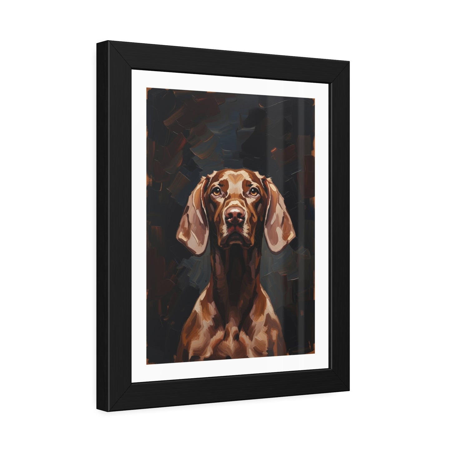 Chocolate Vizsla Dog Framed Paper Posters