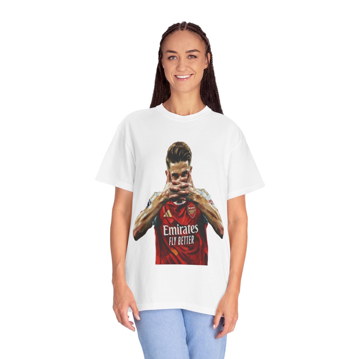 Soccer Celebration T-Shirt — Emirates 'Fly Better' Jersey Design