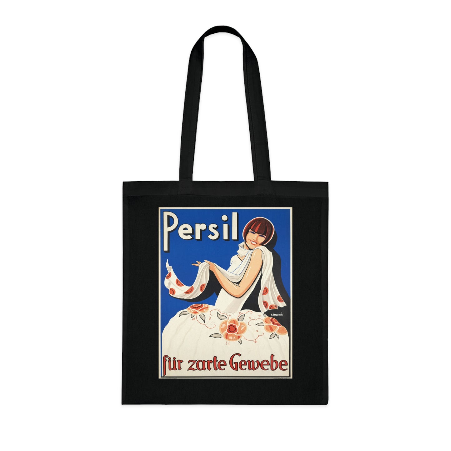 Vintage Persil Poster Cotton Tote — Retro Laundry Advertising Graphic Bag