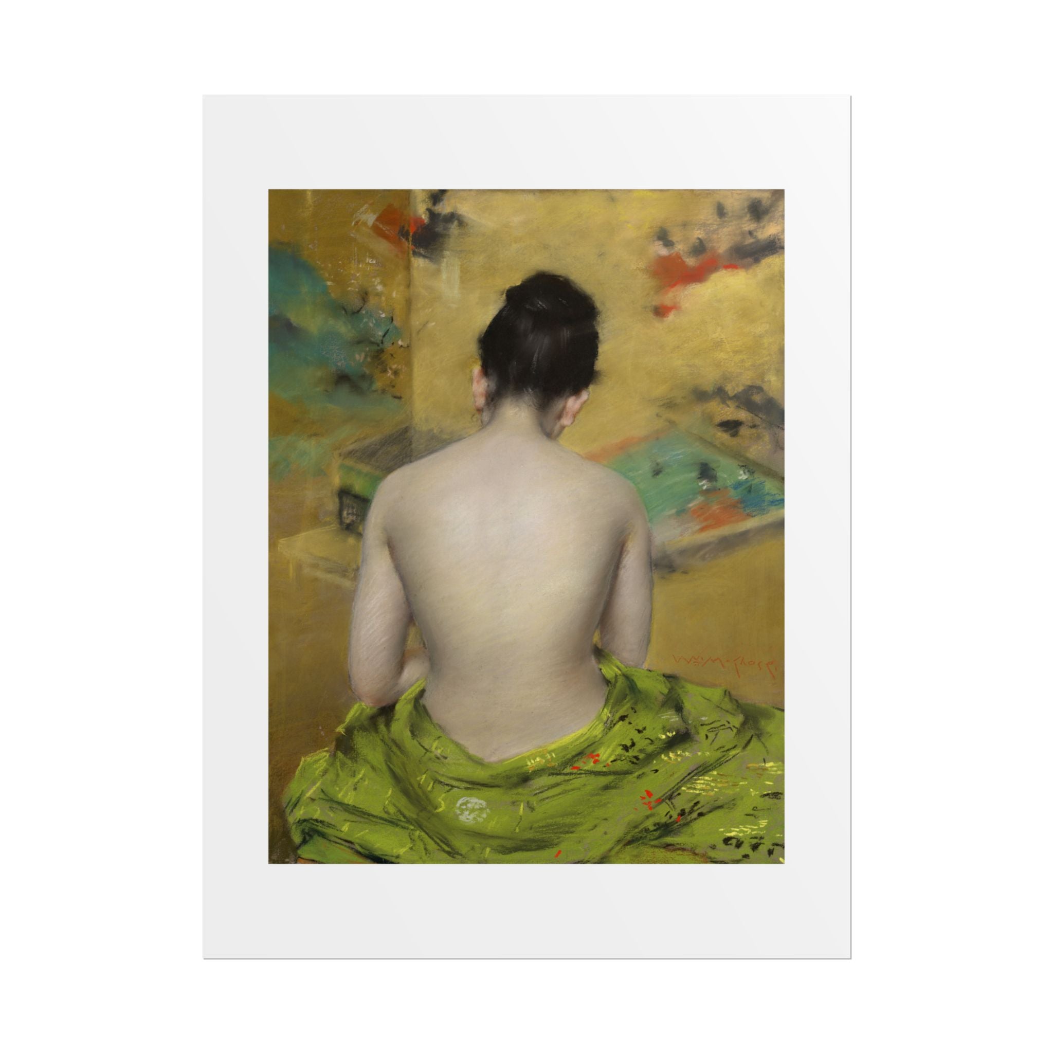 Study of Flesh Color and Gold by William Merritt Chase Wall Art Print