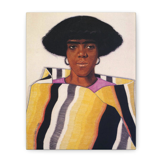 Portrait of an African American Woman by Winold Reiss Portrait Canvas Print — Matte Stretched