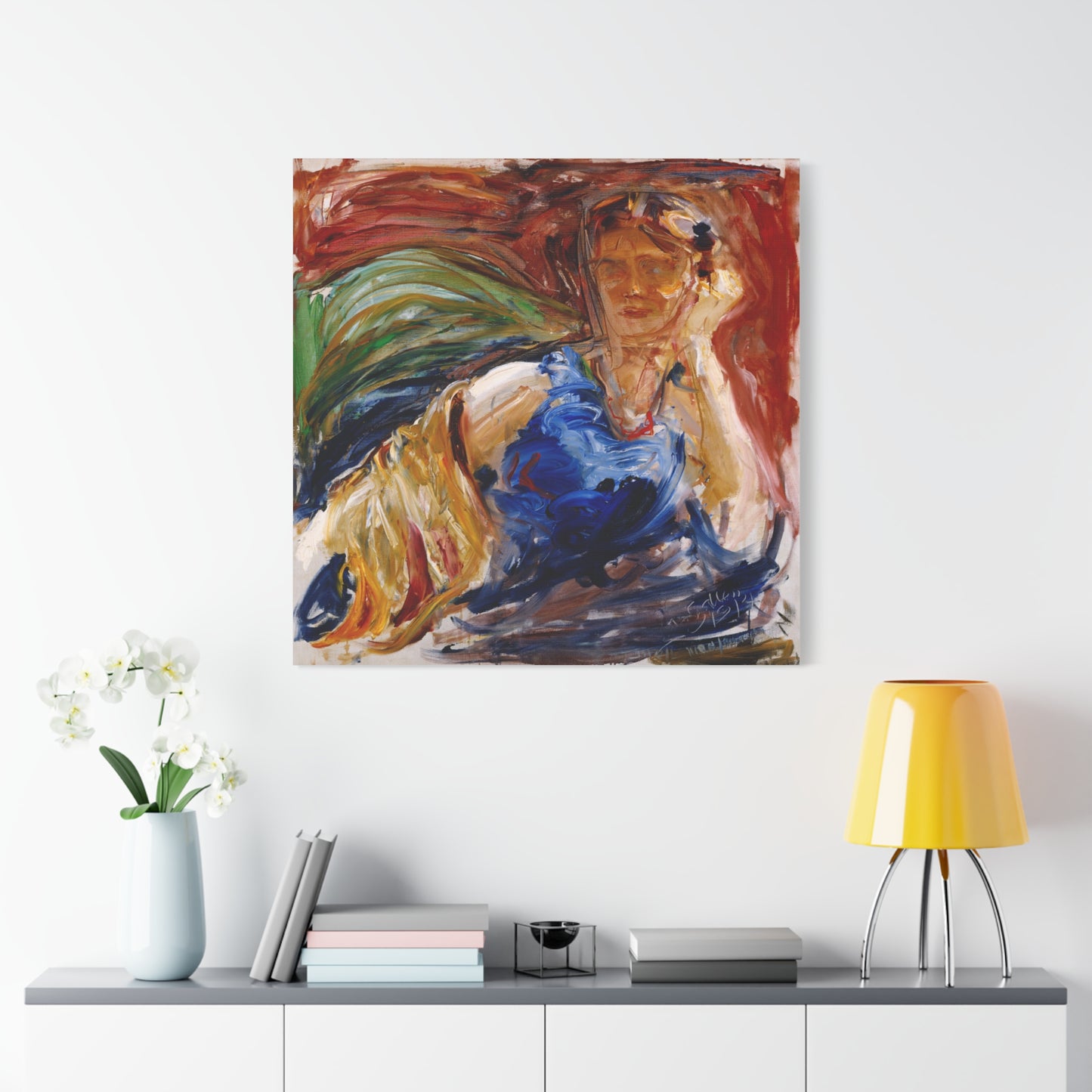 Portrait of hyllis Sjostrom by Akseli Gallen-Kallela Canvas Wall Art Print