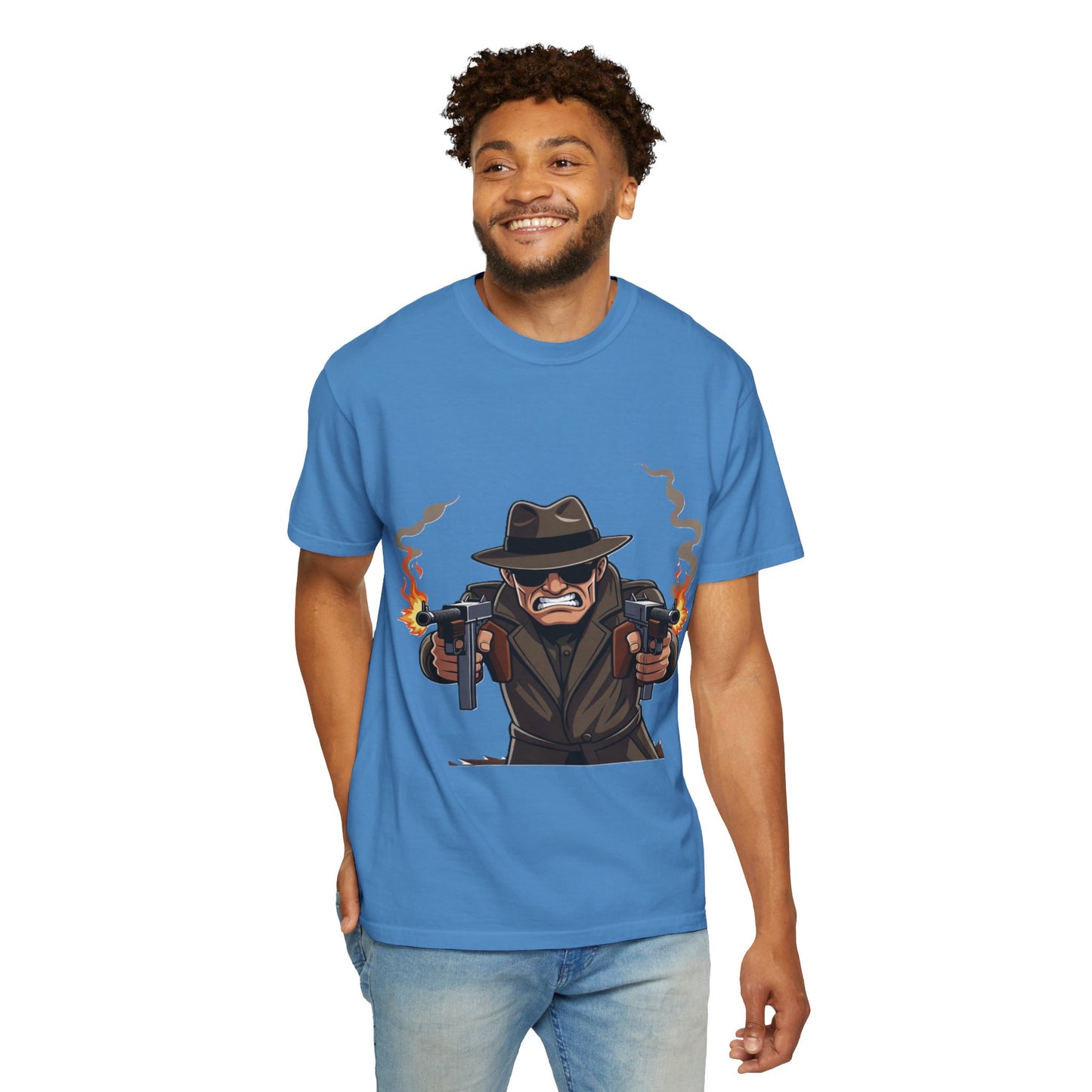 Vintage Gangster Shooter T-Shirt – Retro Mobster Graphic Tee