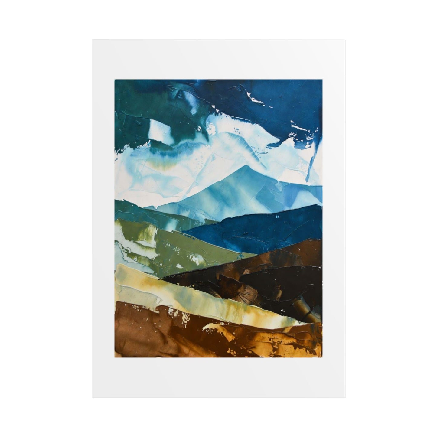 Abstract Mountain Landscape Poster — Rolled Art Print
