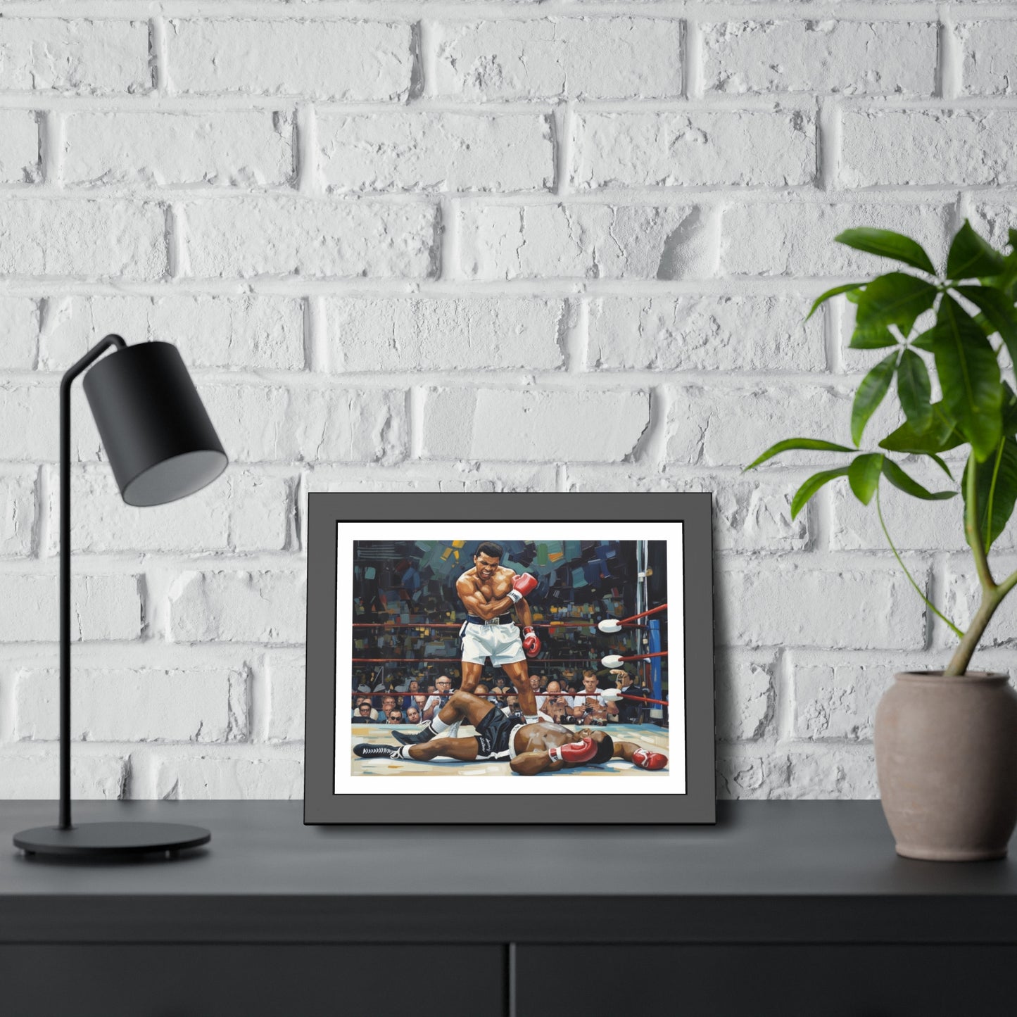 Muhammad Ali 'The Knockout' Framed Poster — Vintage Boxing Wall Art