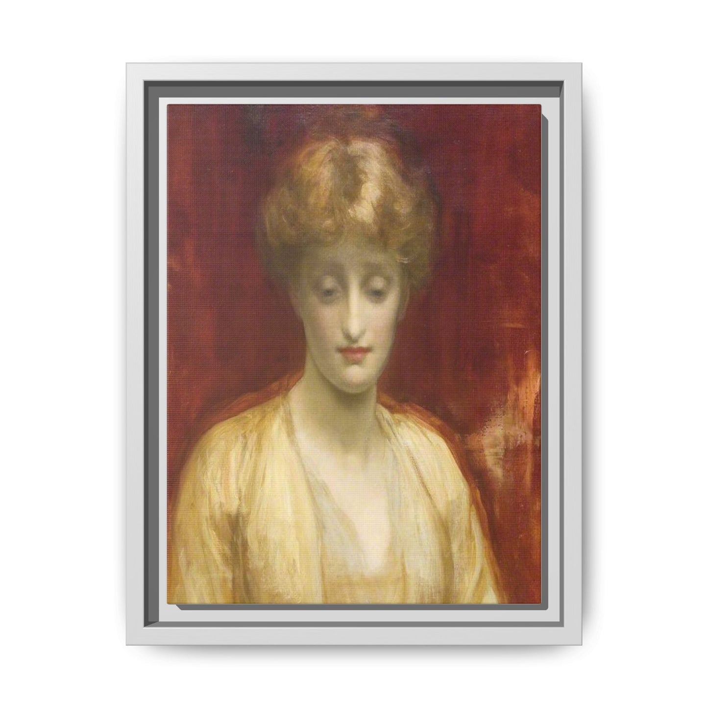 Mrs Williams by Lord Frederic Leighton Framed Matte Canvas Portrait Wall Art Print