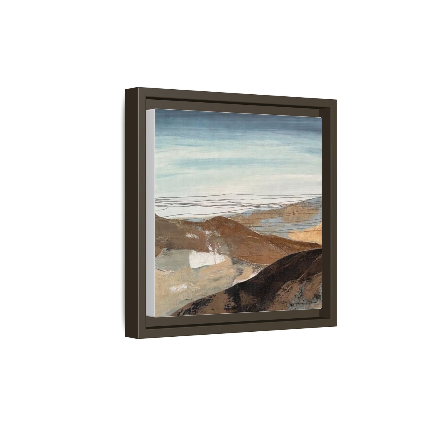 Framed Matte Canvas Art — Serene Abstract Landscape