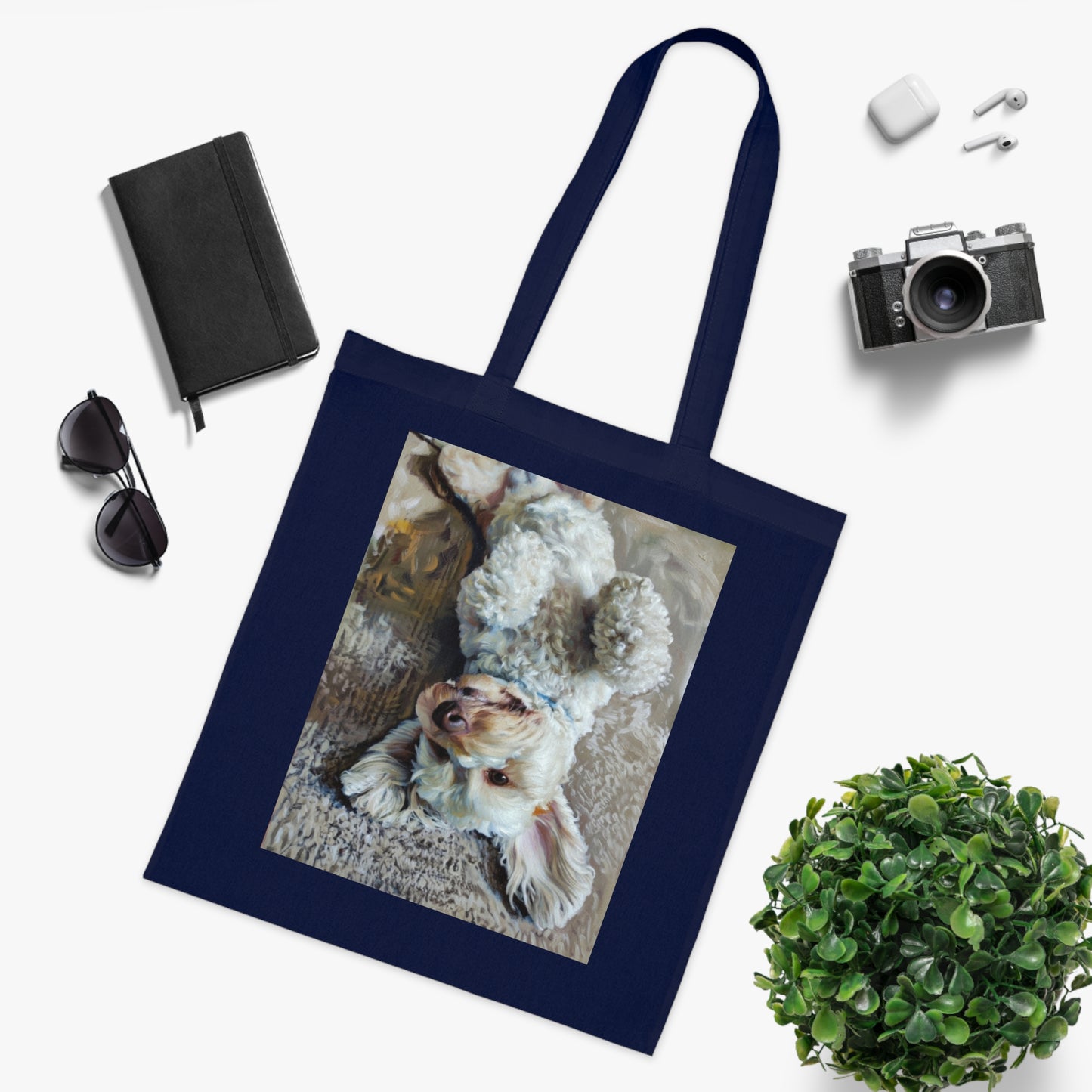 Cute Puppy Photo Cotton Tote — Adorable Dog Lover Gift Tote Bag
