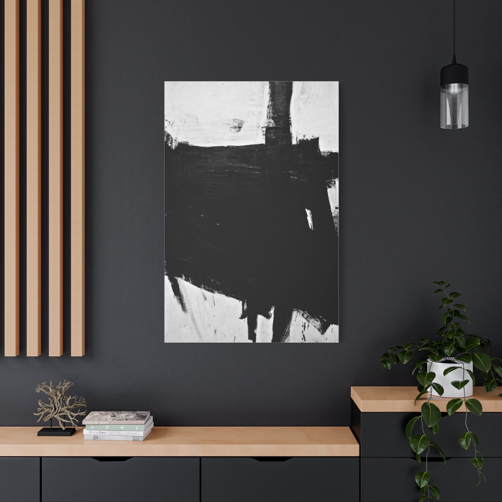 Sabra by Franz Kline Abstract Matte Canvas Wall Art Print