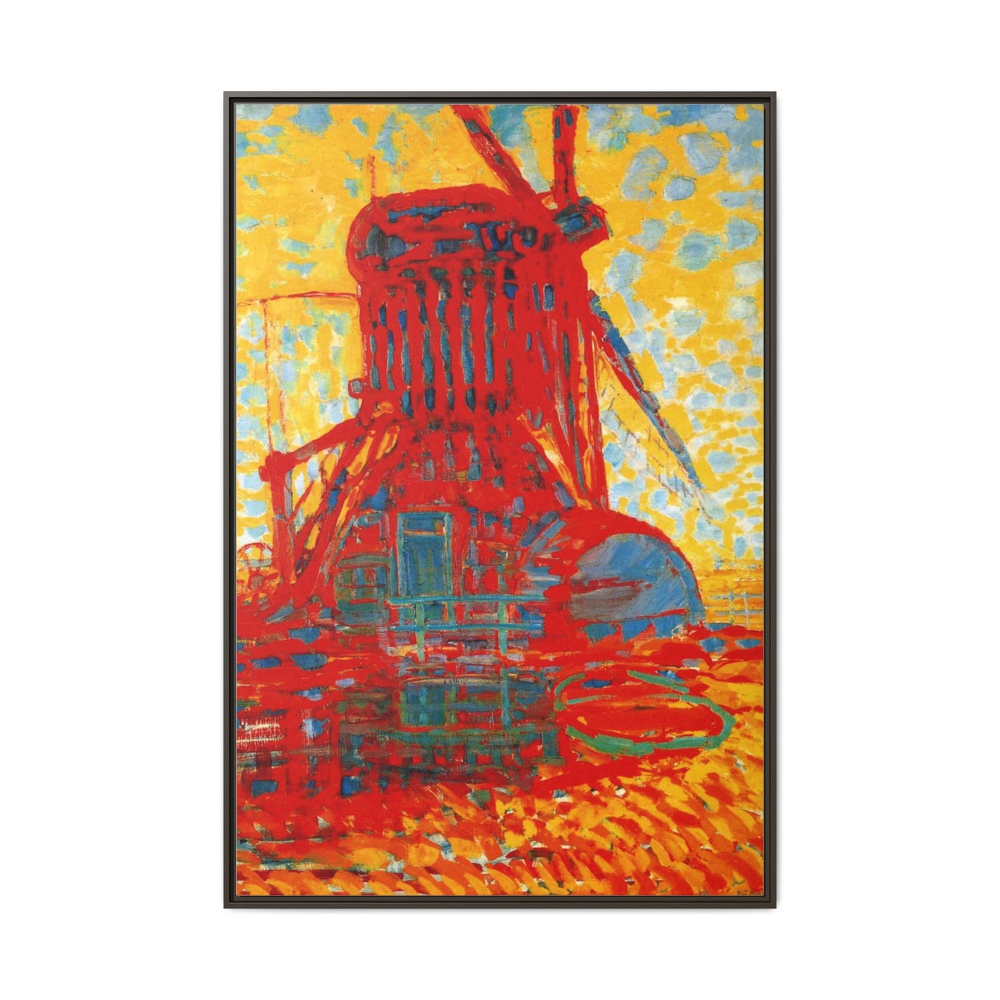 Mill by Sunlight by Piet Mondrian Matte Framed Canvas Wall Art Print