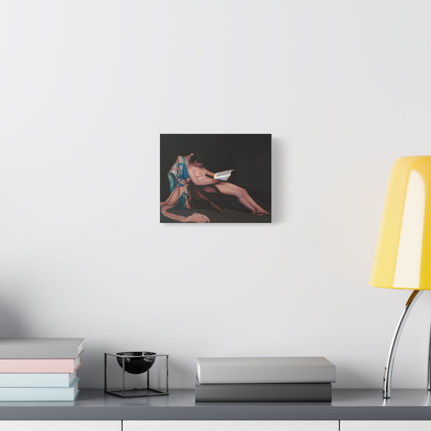 The reading girl by Theodore Roussel Matte Canvas Wall Art Print