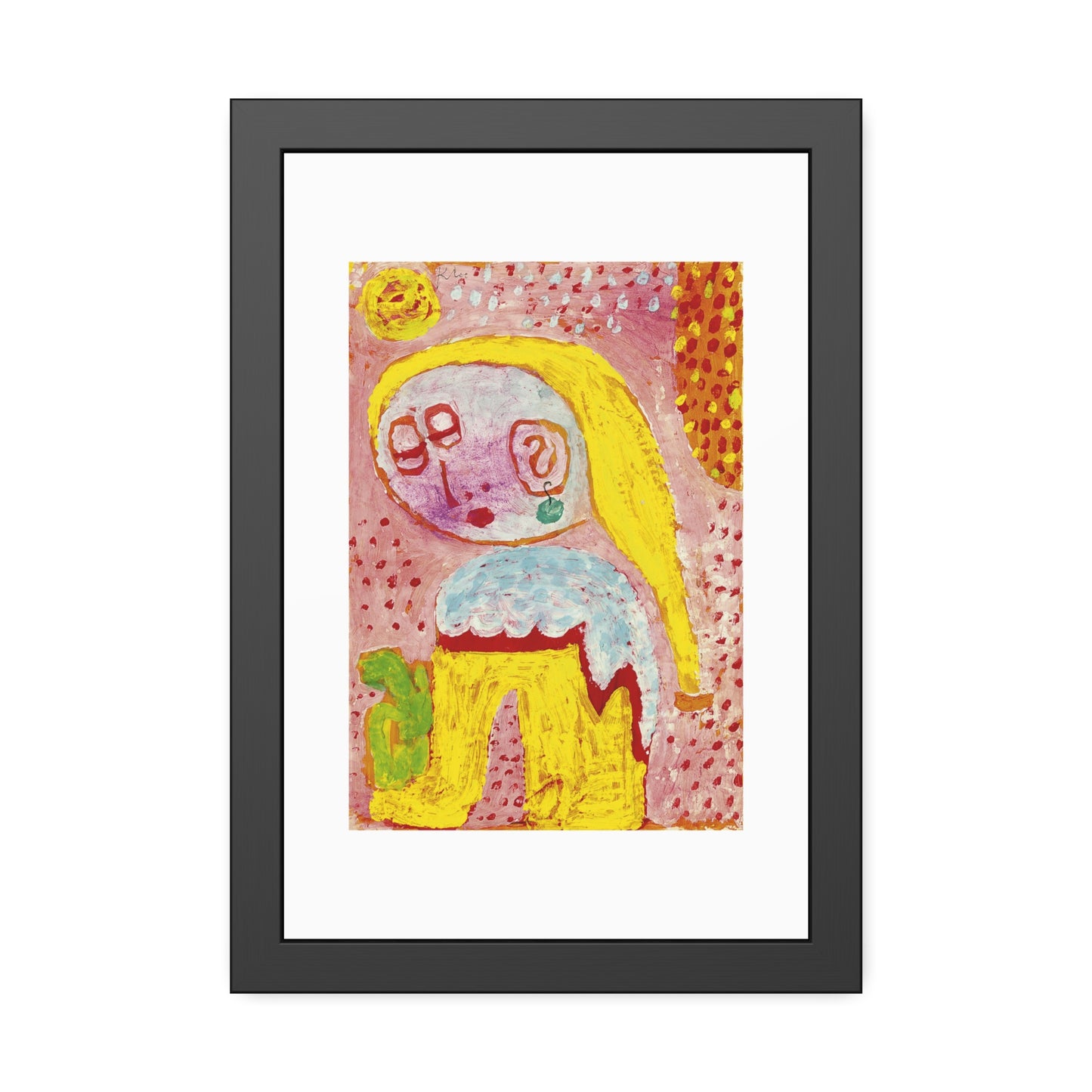 Magdalena vor der Bekehrung by Paul Klee Framed Abstract Wall Art Print
