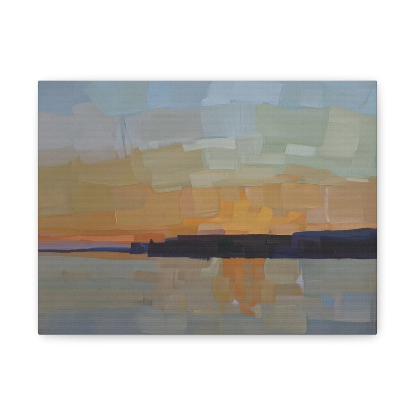 Abstract Sunset Landscape Canvas Print  Matte Stretched 1.25"