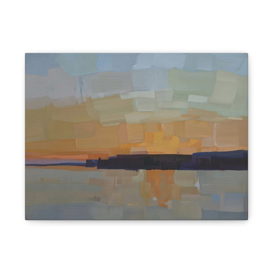 Abstract Sunset Landscape Canvas Print  Matte Stretched 1.25"