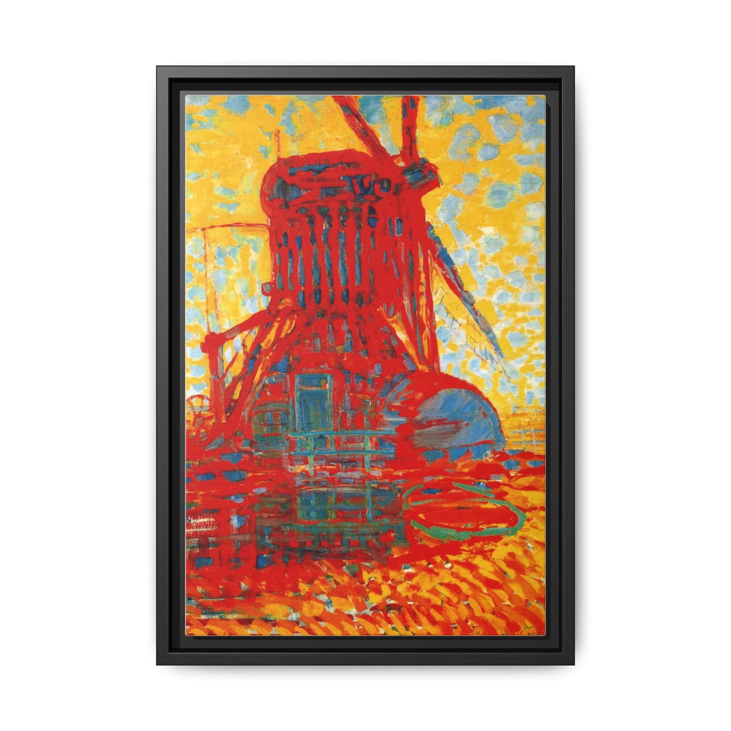 Mill by Sunlight by Piet Mondrian Matte Framed Canvas Wall Art Print