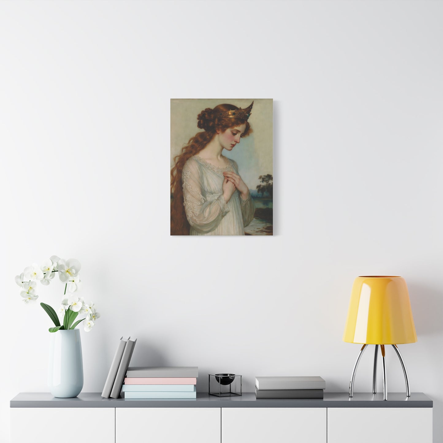 Vintage Romantic Princess Painting — Matte Canvas Wall Art