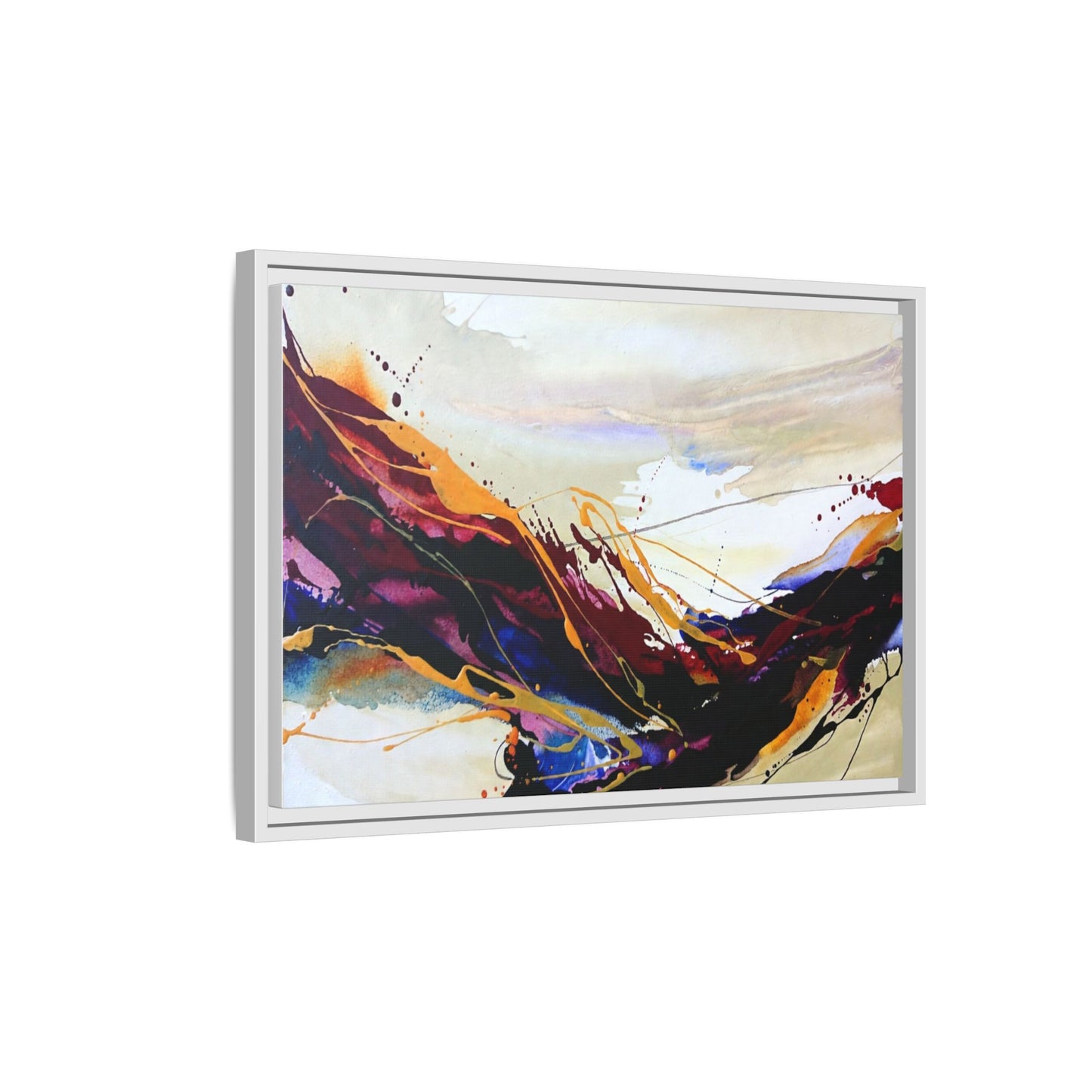 Abstract Flow Matte Canvas Framed Wall Art
