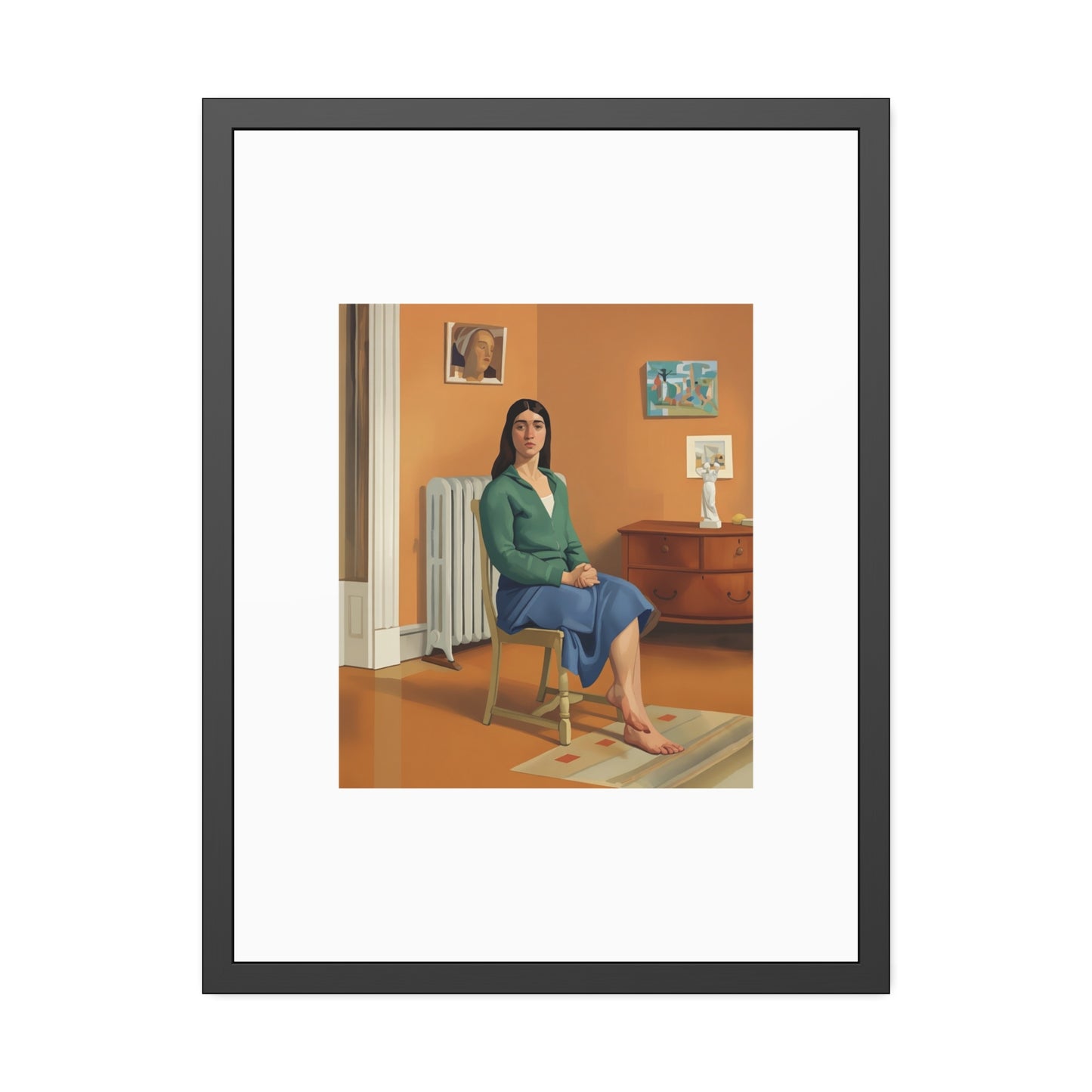Framed Art Print — Contemporary Figurative Portrait Poster