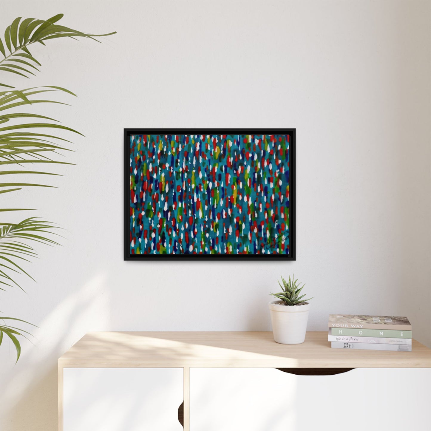 Colours Of The Soul Reflecting On Water by Ariel Chavarro Avila Matte Canvas Framed Art