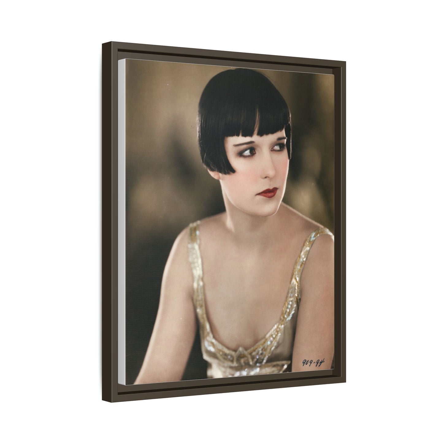 Vintage Louise Brooks Portrait Matte Canvas Framed Wall Art