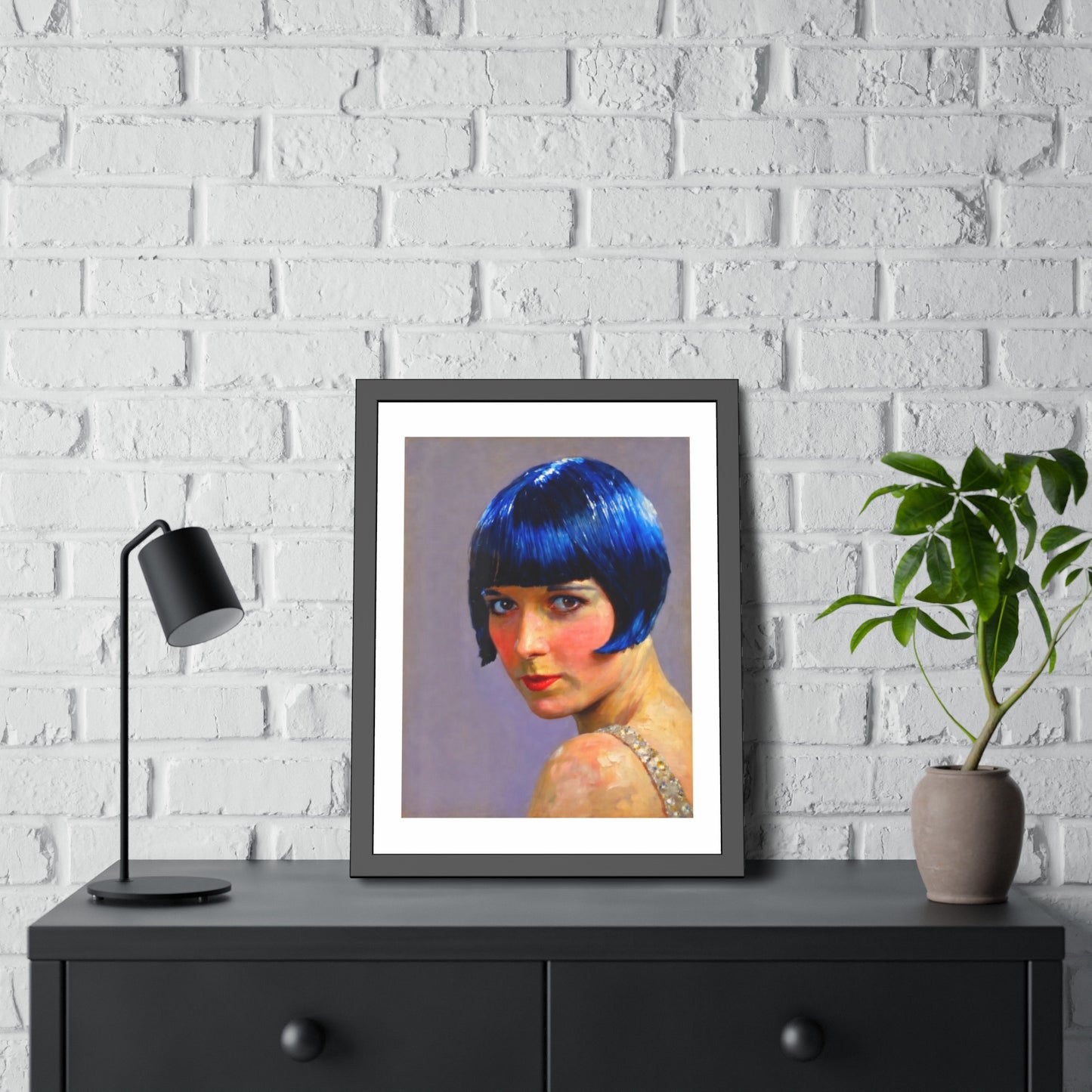 Blue Bob Portrait Framed Poster