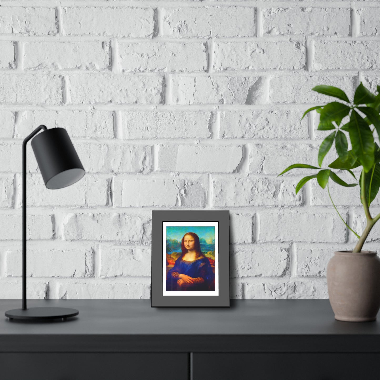Framed Mona Lisa Poster — Classic Renaissance Art Print in Black Frame