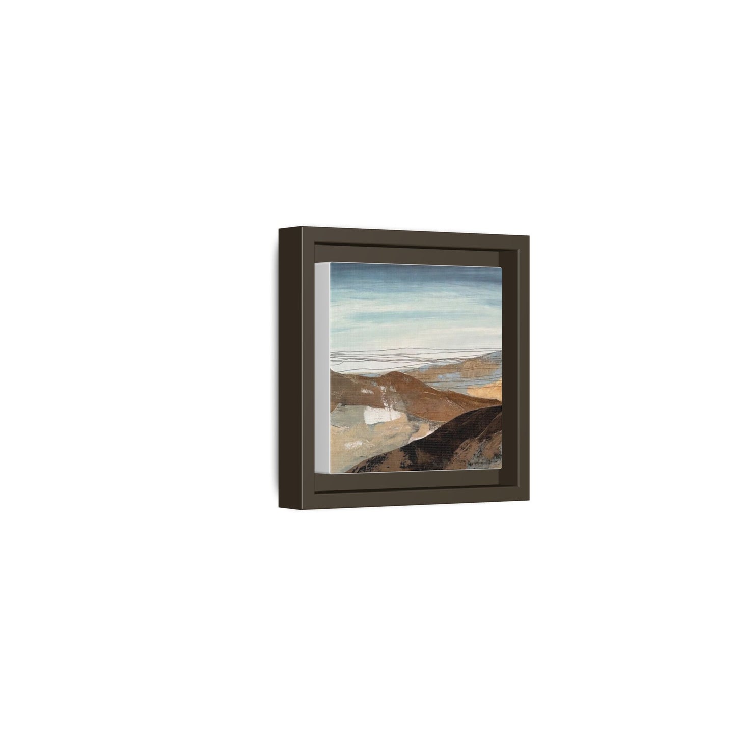 Framed Matte Canvas Art — Serene Abstract Landscape